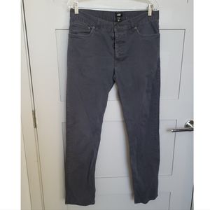 H&M Men's Gray Button-Fly Chinos (32W)